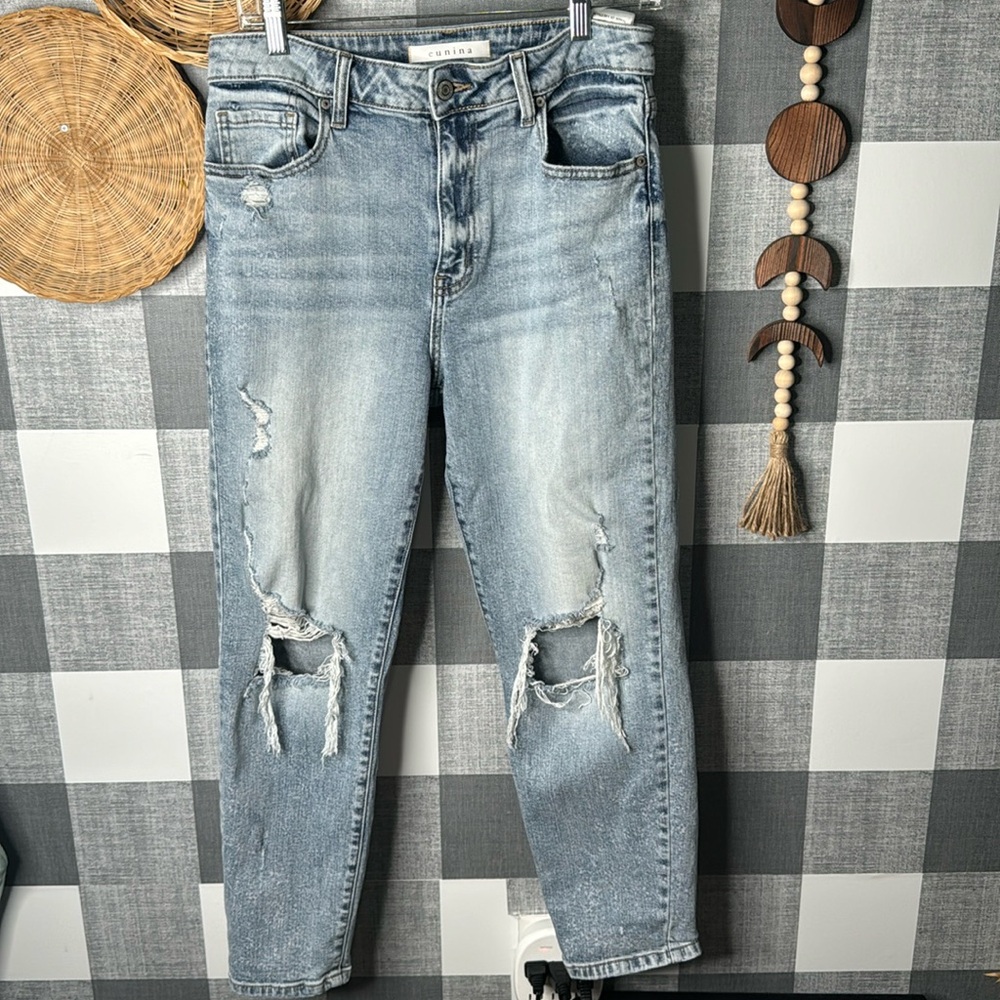 Euninq super high rise mom jeans